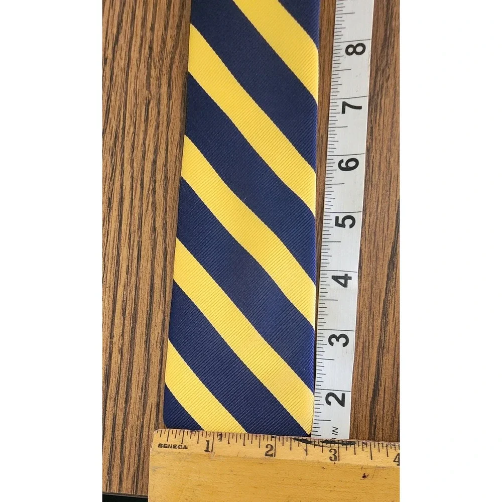 American Eagle Outfitters AEO Polyester Tie‎ Blue & Yellow Stripes Men Necktie